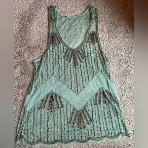 Beaded see-through halter top from Buckle